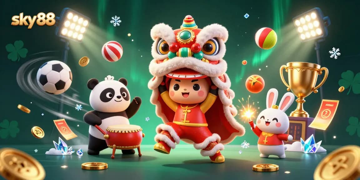 Experience thrilling gameplay at sky88 with vibrant lion dance and exciting sports betting elements!