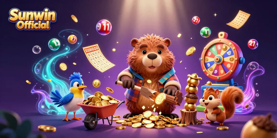 Experience the exciting world of Sunwin Official with vibrant casino elements and playful characters.