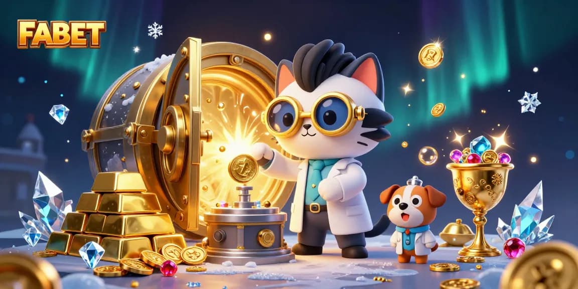FABET players engage in thrilling gold coin replication amidst sparkling treasures.