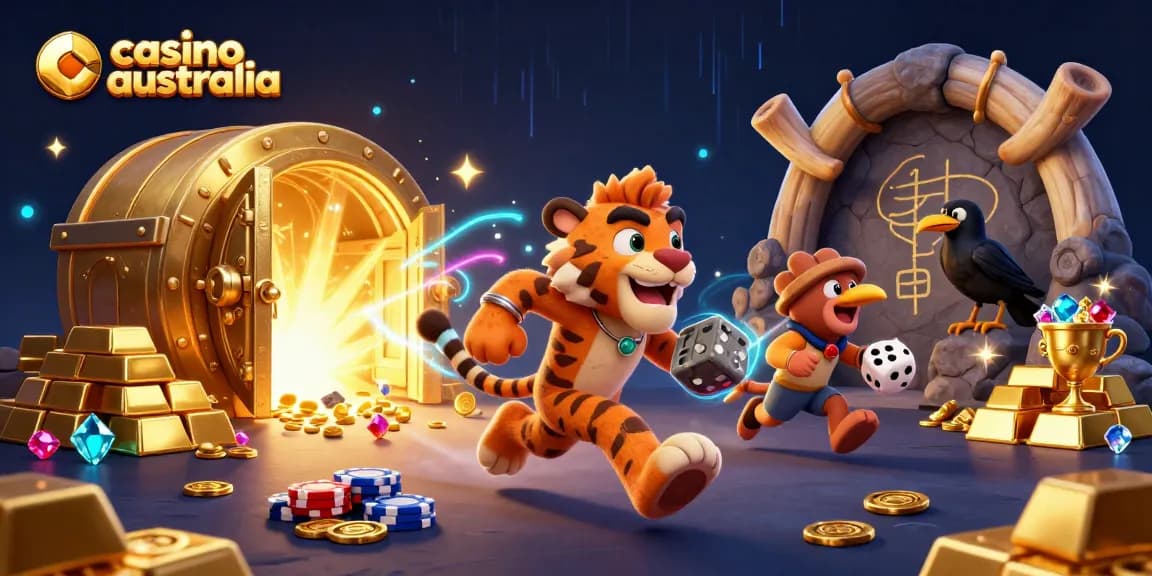 Experience thrilling action at casino australia featuring dynamic characters and vibrant treasures.