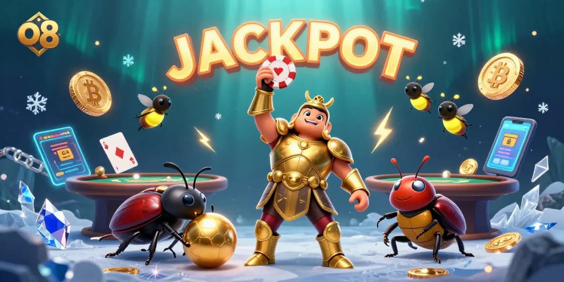 Experience the excitement at o8 with a beetle's victory in the vibrant casino atmosphere.