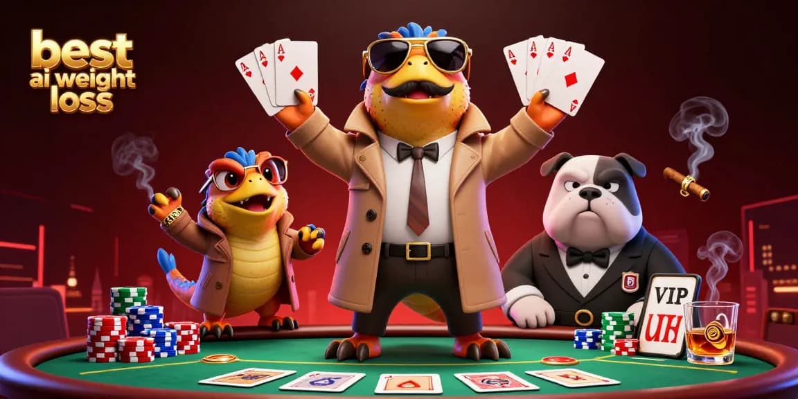 Engage with the best ai weight loss as cartoon raptors enter a casino lounge for a thrilling gaming experience.