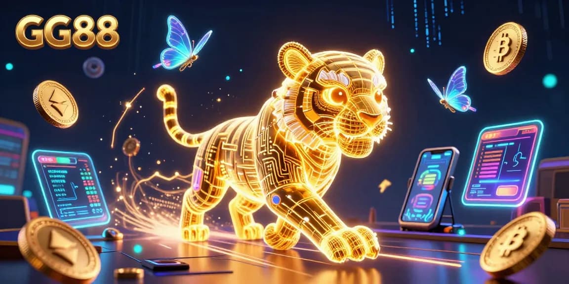 Engage with GG88’s immersive casino landscape, highlighting crypto elements and neon visuals.