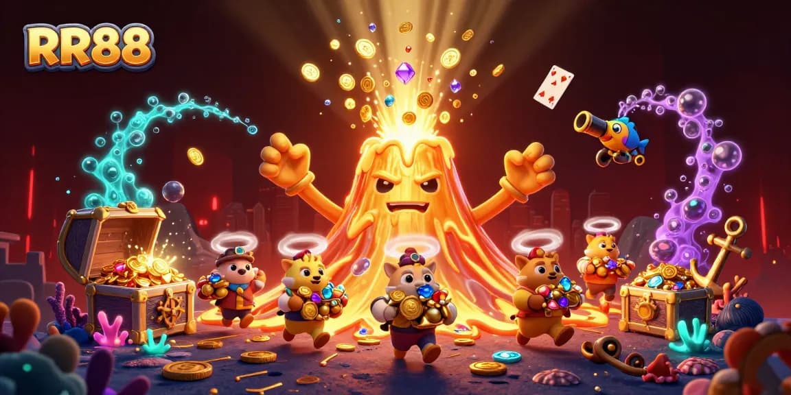 Immerse in RR88's treasure-filled animated world, showcasing animated games and winning strategies.