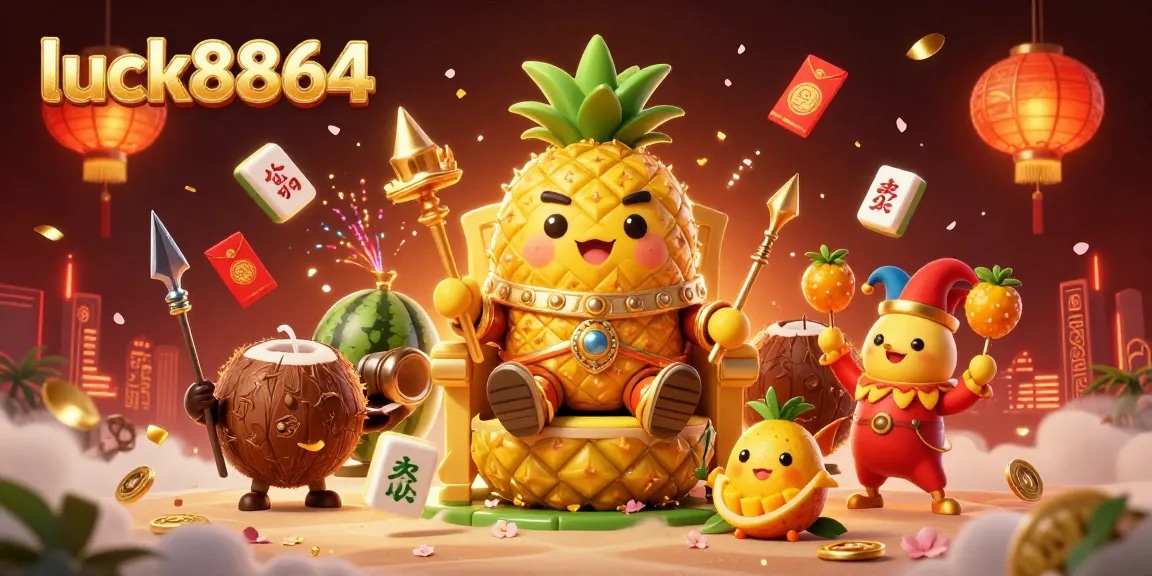 Experience excitement at luck8864 with vibrant casino elements and characters in a dynamic 3D scene.
