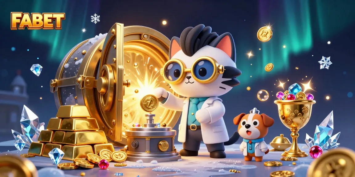 FABET players engage in thrilling gold coin replication amidst sparkling treasures.