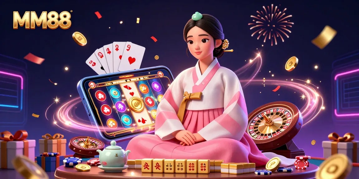 Experience thrilling gaming at MM88 with elegant visuals, spinning slots, and excitement.