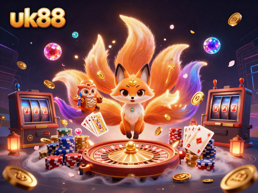 Engage with the vibrant and colorful world of uk88's online casino featuring interactive gaming elements.
