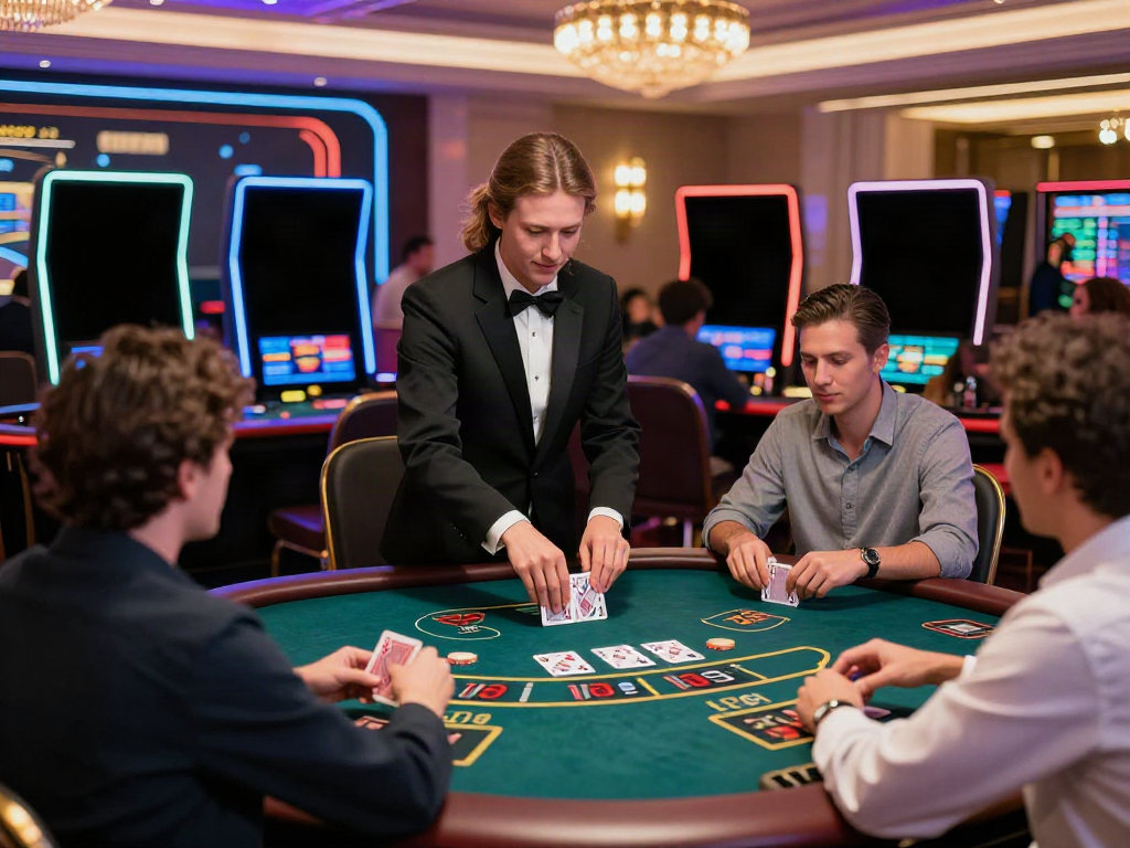 KU88 live casino dealer engaging with players in an exciting online gaming environment