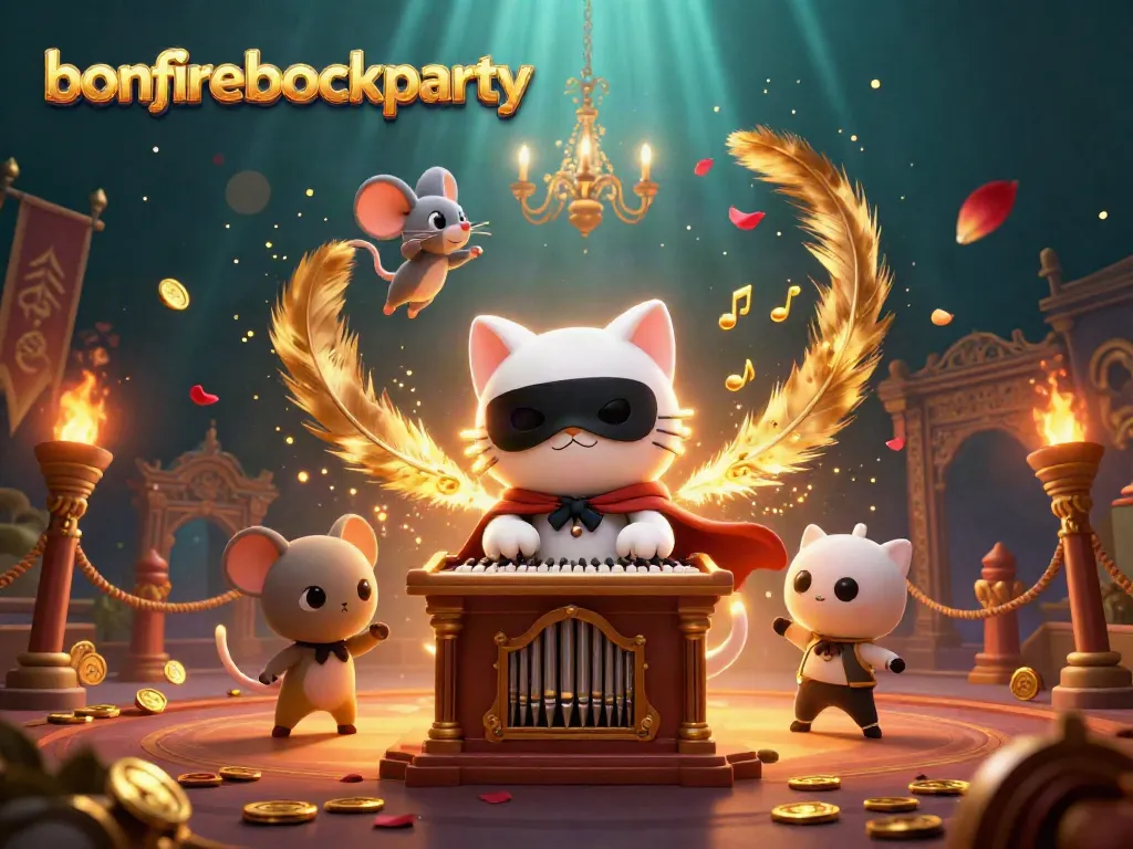 Engage in the bonfireblockparty with vibrant casino elements and immersive character scenes.