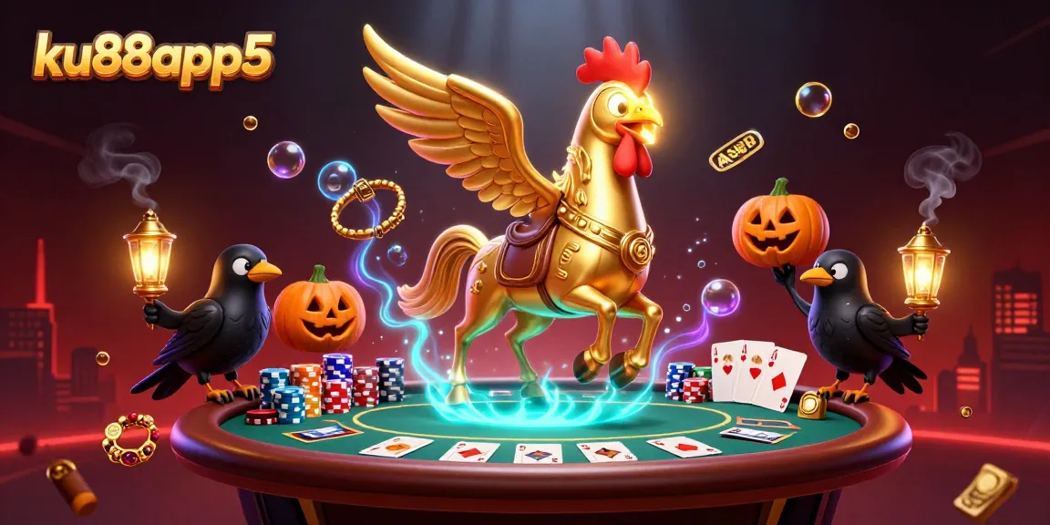 Engage with ku88app5 in a dynamic casino scene showcasing vibrant gambling elements and captivating characters.