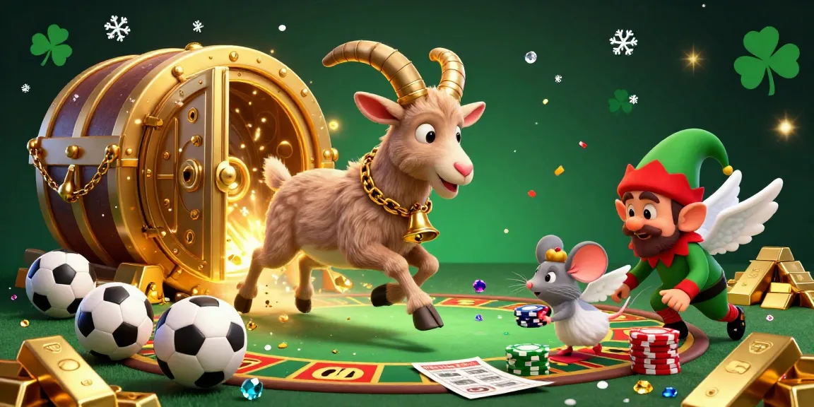 Experience Tỷ lệ kèo bóng đá hôm nay with a festive sports betting scene featuring a Krampus goat and chaotic fun.