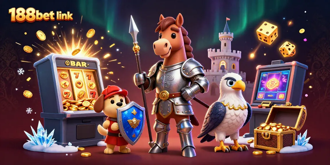 Engage with 188bet link and unlock exciting casino adventures in a vibrant 3D illustration.