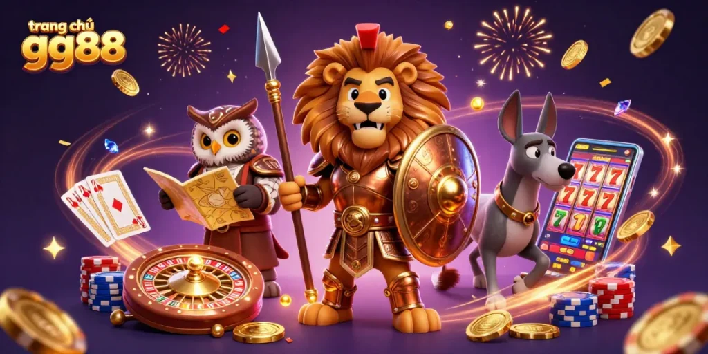 Experience exciting games at trang chủ gg88, where golden coins and vibrant poker chips await players!